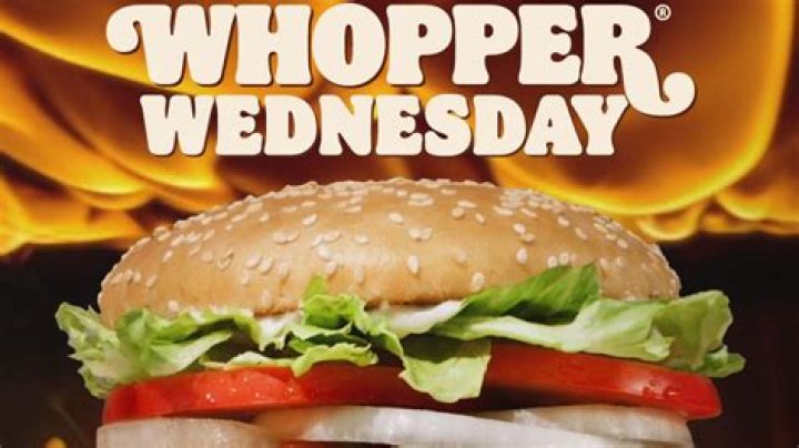 How much is a Whopper meal on Wednesday?