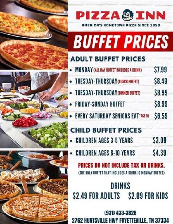 How much is Pizza Inn Buffet?