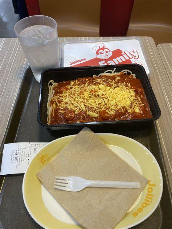How much is spaghetti pan in Jollibee?