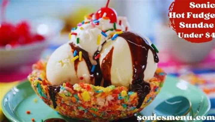 How much is the hot fudge sundae at Sonic?
