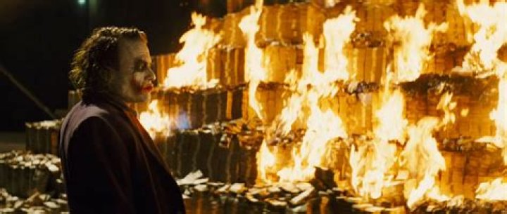 How much money did the Joker burn?
