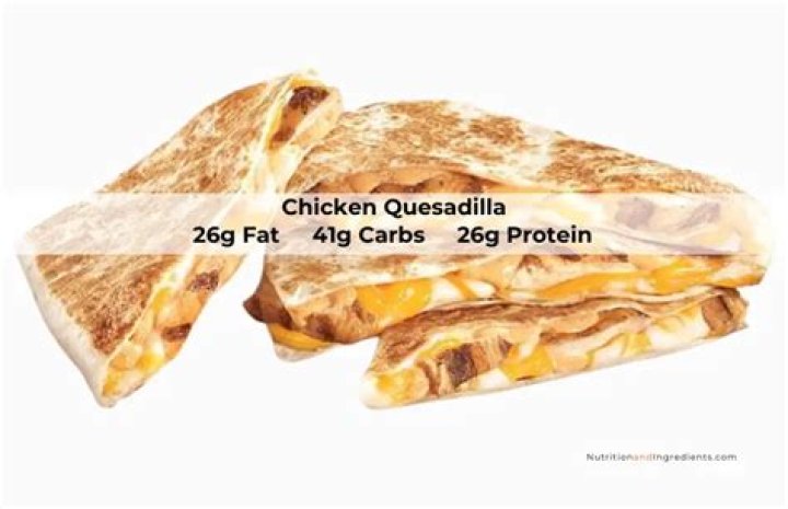 How much protein is in a chicken quesadilla from Taco Bell?