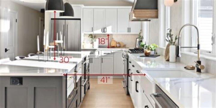 How much space should be between cabinets and ovens?