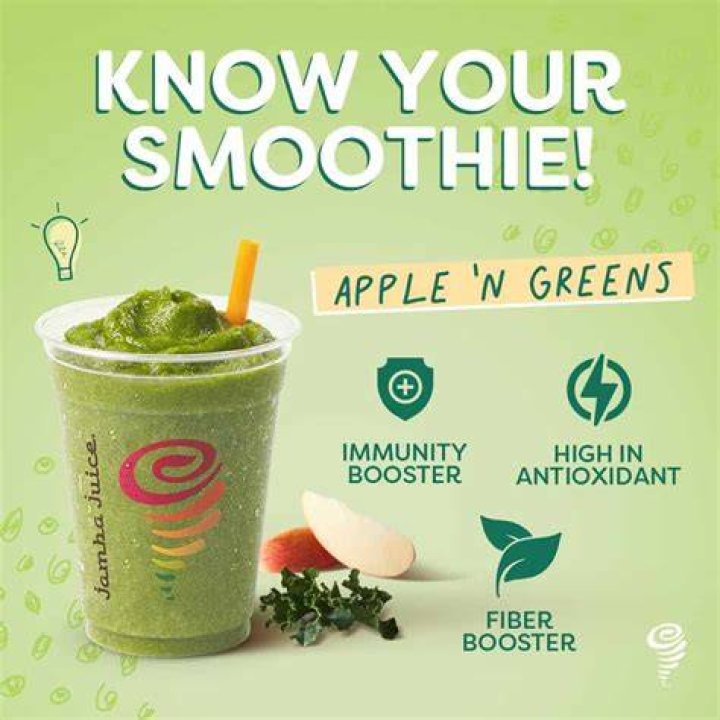 How much sugar is in Jamba Juice apple n Greens?