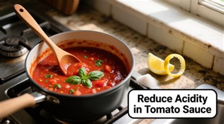 How much sugar will reduce acidity in tomato sauce?