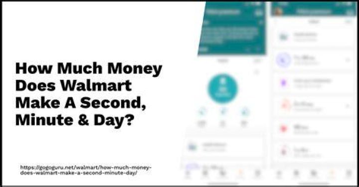 How much Walmart make a minute?