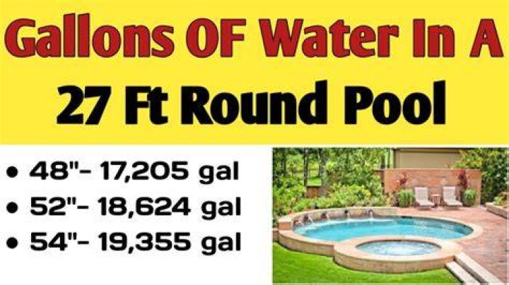How much water is in a 27 foot round pool?