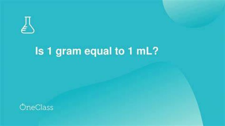 Is 1g equal to 1 mL?
