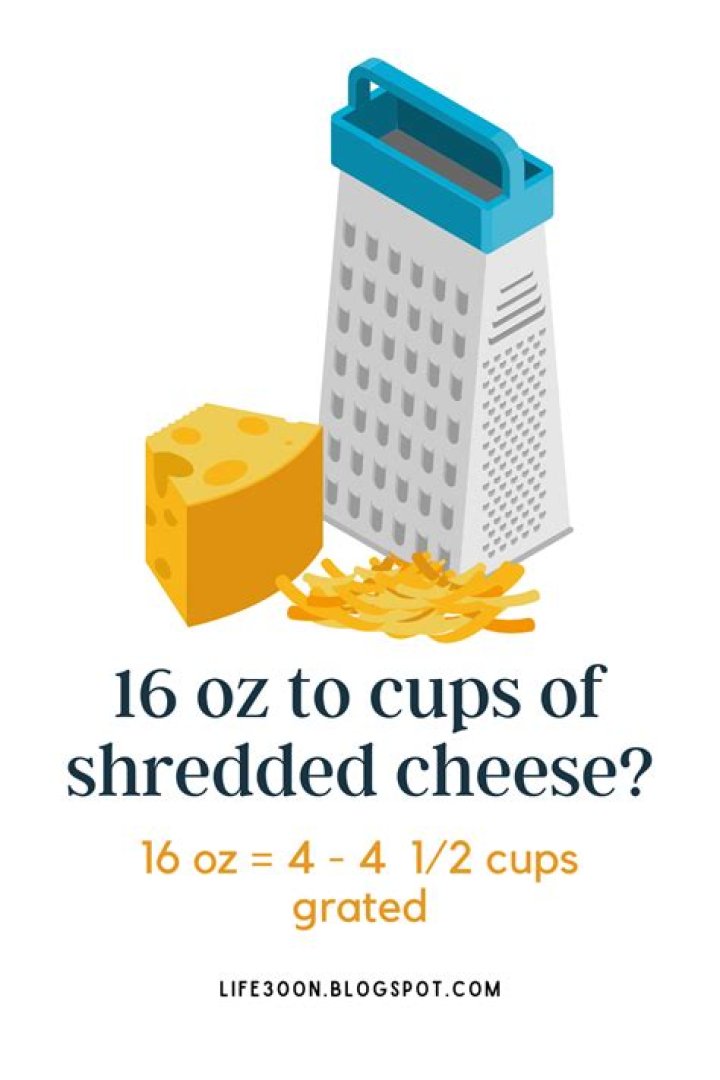 Is 2 cups shredded cheese 16 oz?
