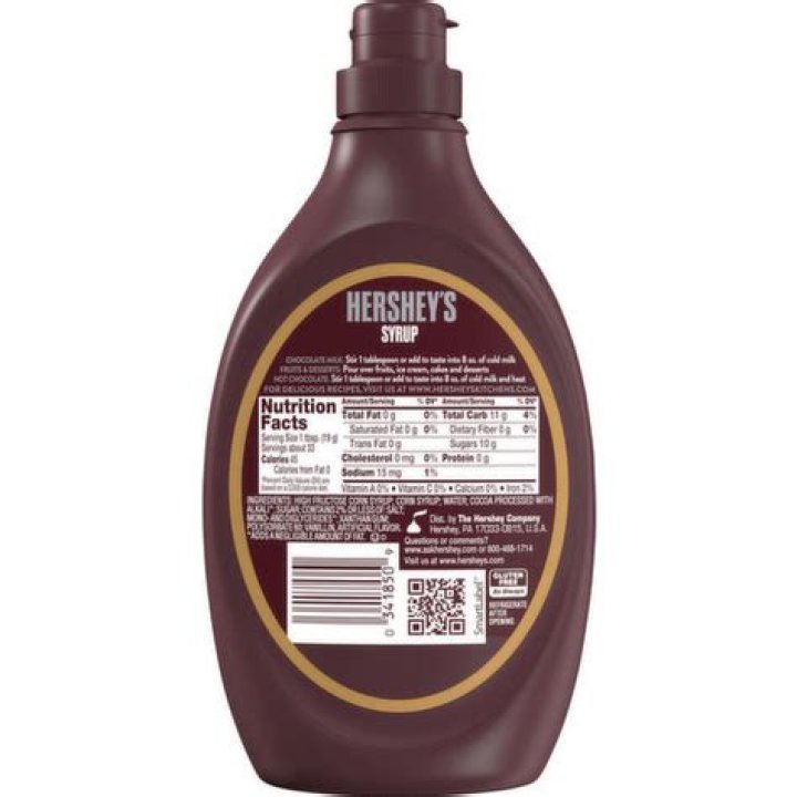 Is all Hershey syrup fat free?