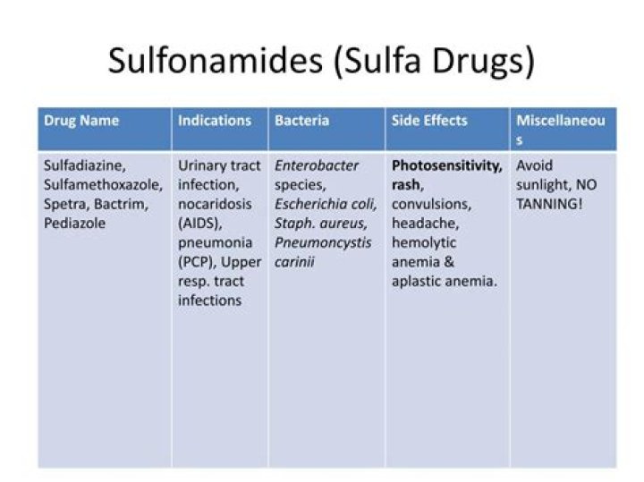 Is amoxicillin a sulfa drug?