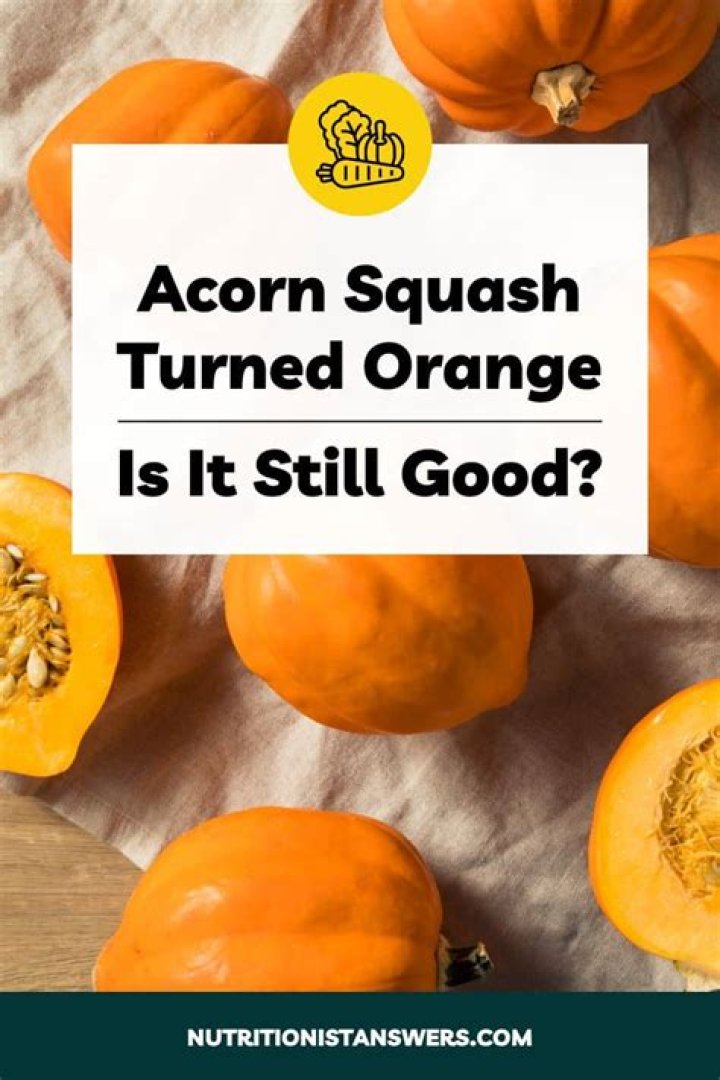 Is an acorn squash still good when it turns orange?