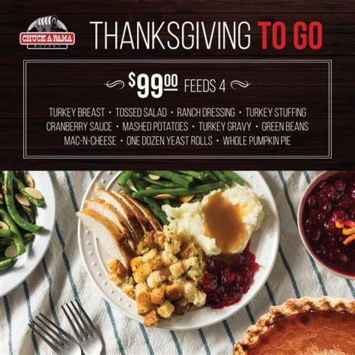 Is Chuck A Rama open for Thanksgiving?