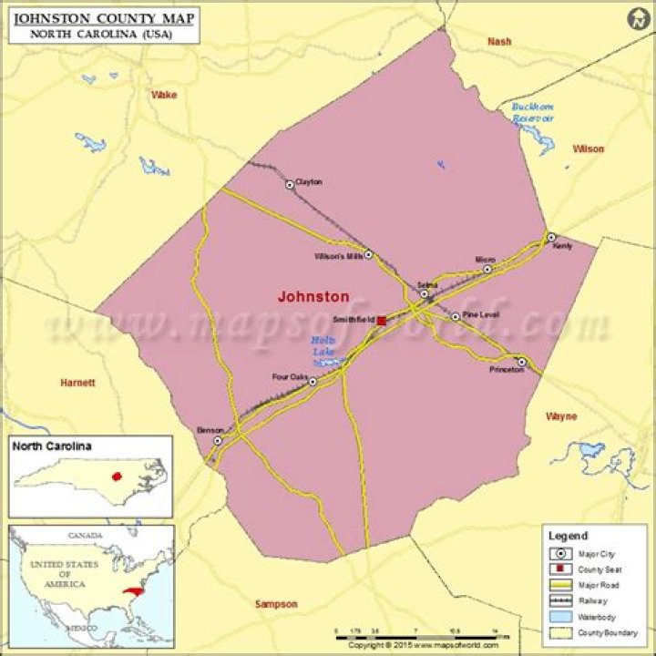 Is Garner NC in Johnston County?