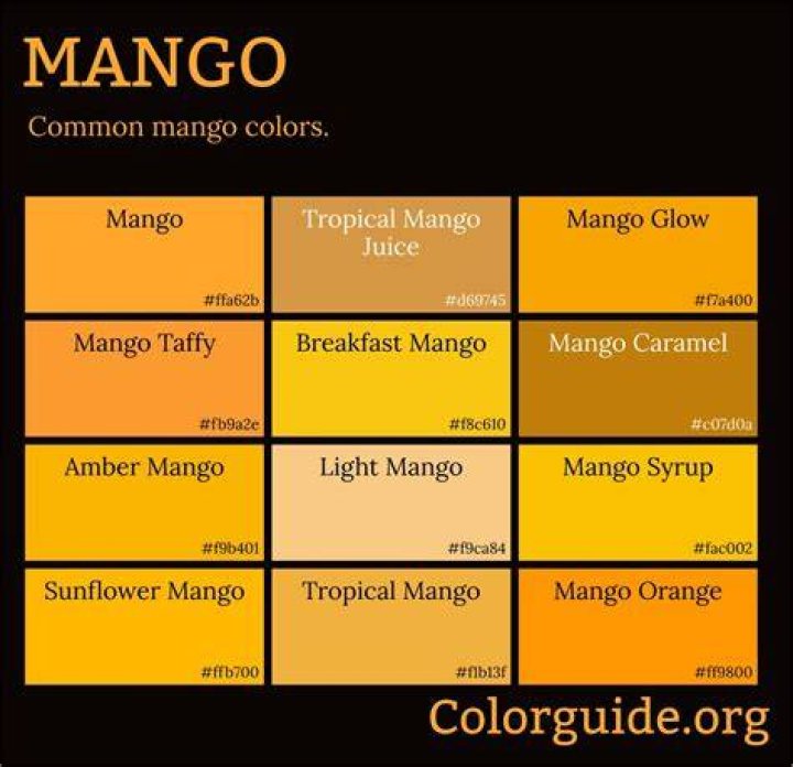 Is mango orange or yellow?