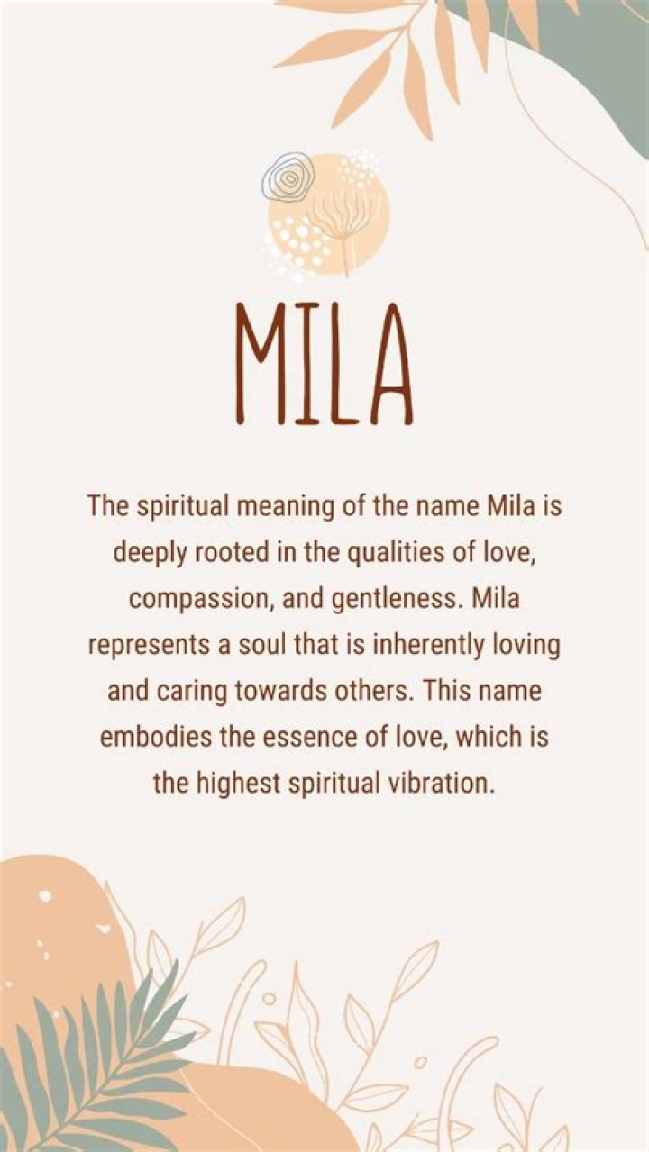 Is Mila a pretty name?