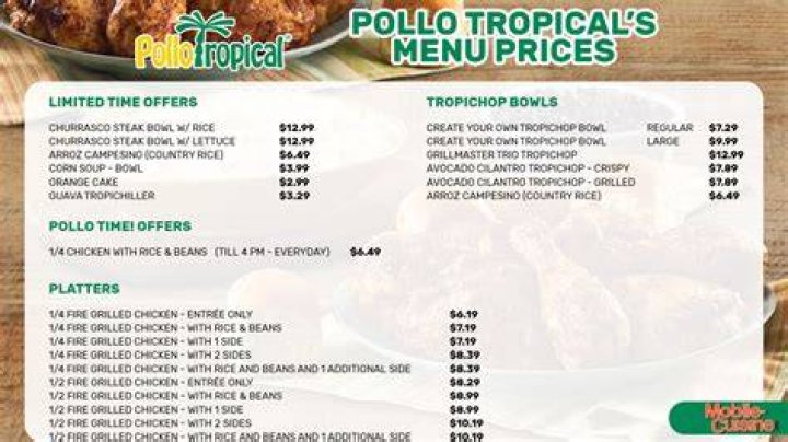Is Pollo Tropical expensive?