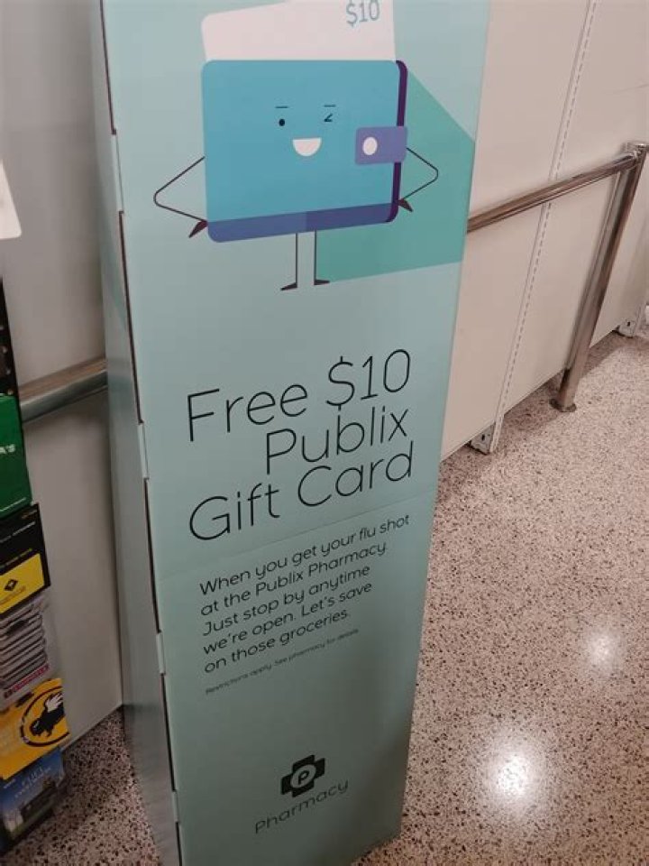 Is Publix doing $10 gift card with flu shot 2021?