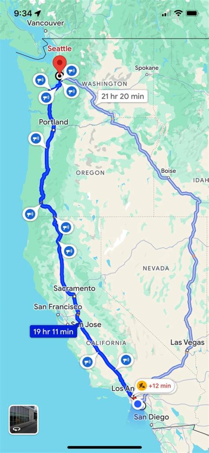 Is Seattle near Los Angeles?