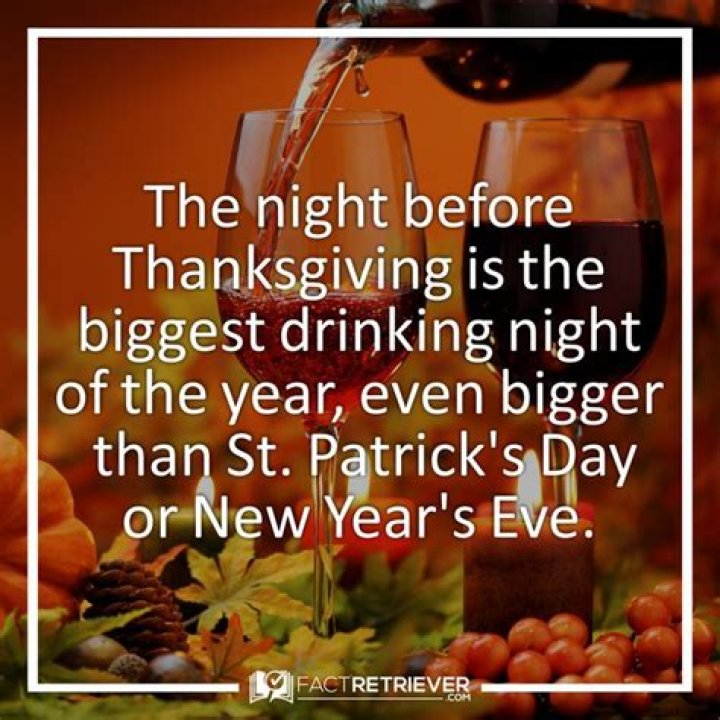 Is the day before Thanksgiving the biggest bar night?