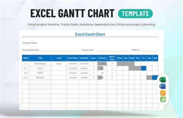 Is there a Gantt chart template in Excel?
