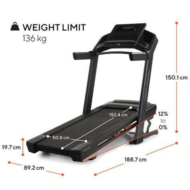 Is there a weight limit for the ProForm treadmill?