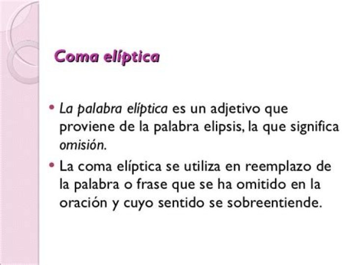 ¿Qué es la coma elíptica ejemplos?