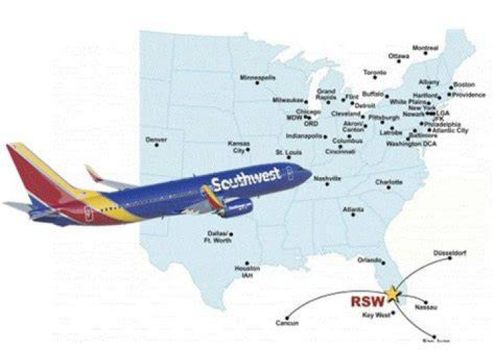 What airports does Southwest fly to in Missouri?