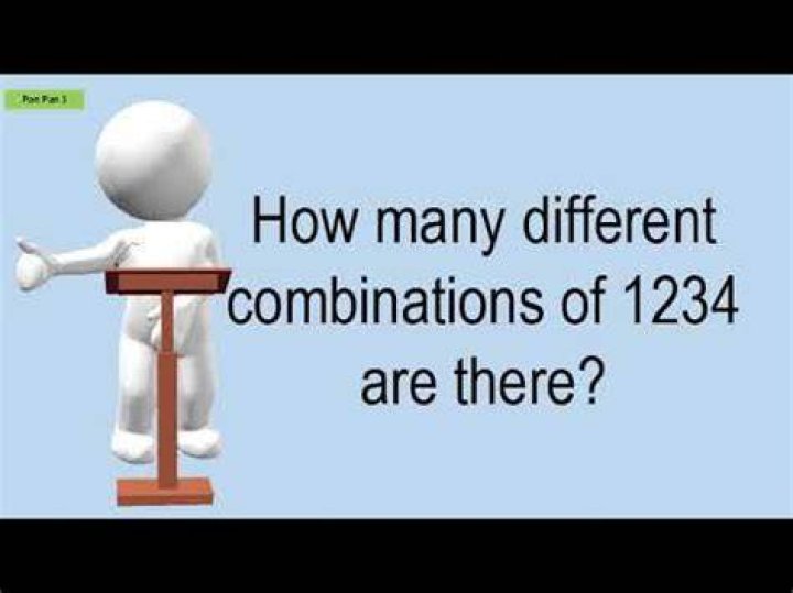What are all the possible combinations of 1234?