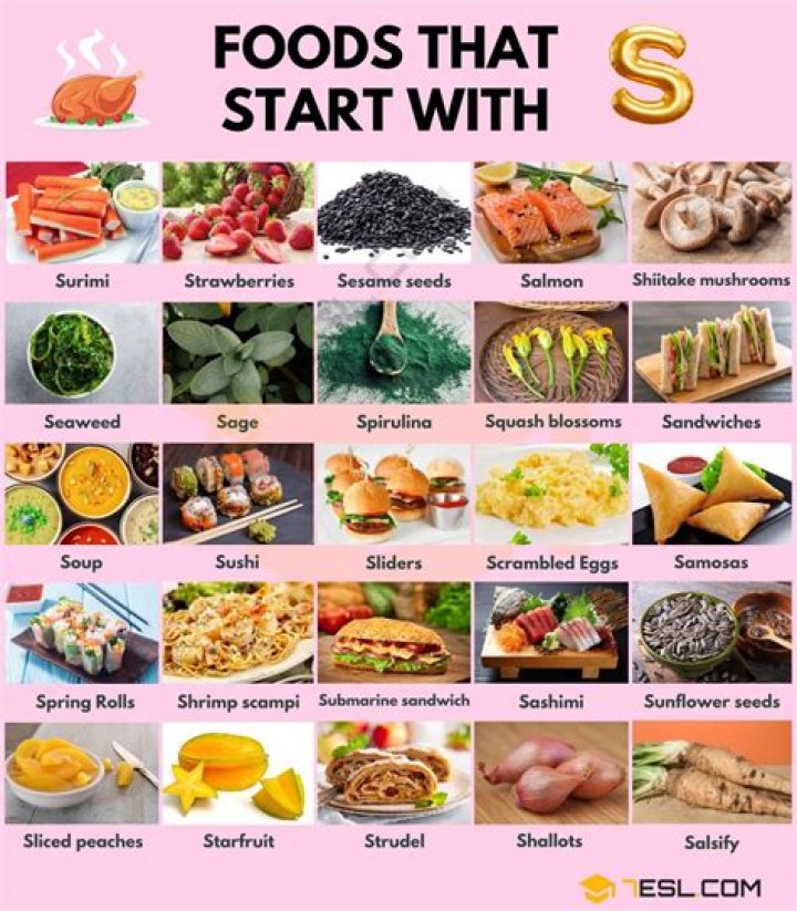 What are foods that start with S?