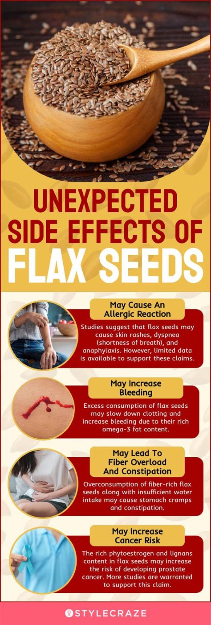 What are side effects of flaxseed?