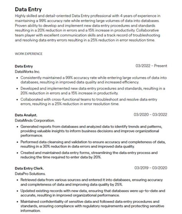 What are some examples of data entry?