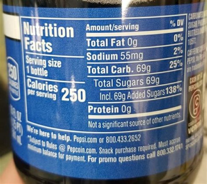 What are the 3 first ingredients in a can of Pepsi?