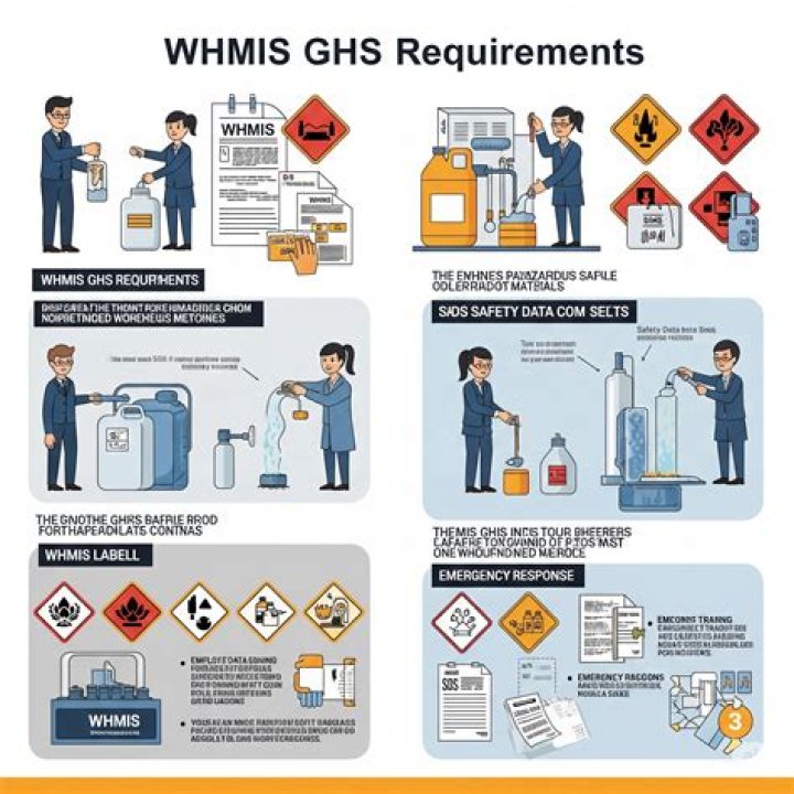 What are the 3 requirements of Whmis at the workplace?