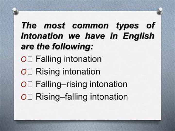 What are the 3 types of intonation?