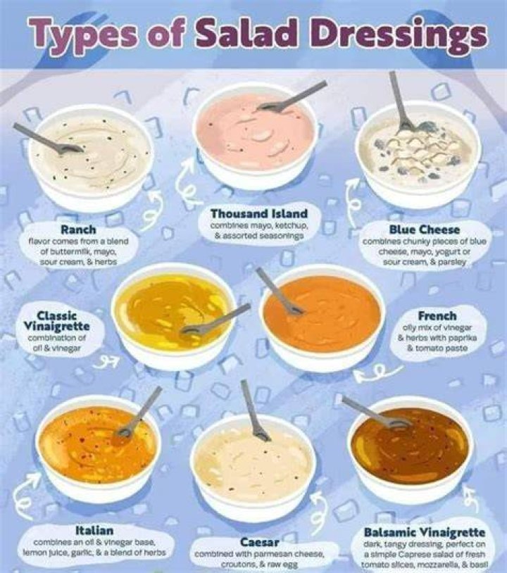 What are the 5 types of salad dressing?