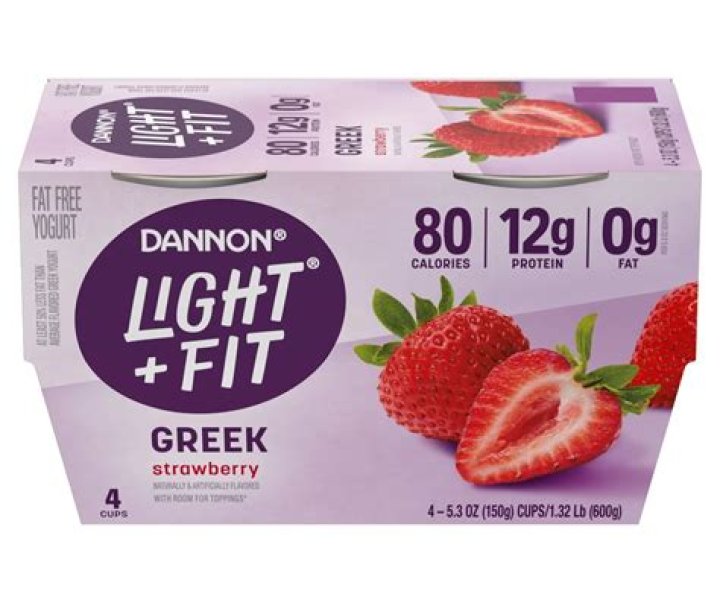 What are the ingredients in Dannon Light and Fit yogurt?
