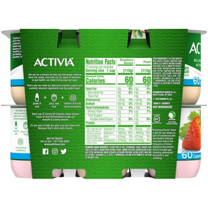 What are the side effects of Activia yogurt?