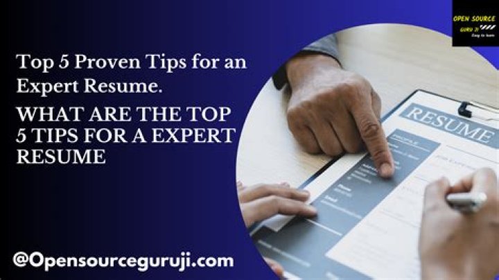 What are the top 5 tips for a resume?