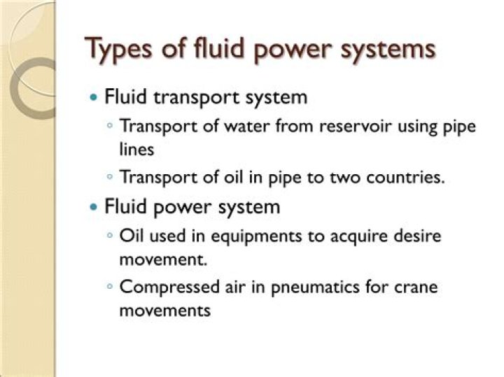 What are the two types of fluid power systems?