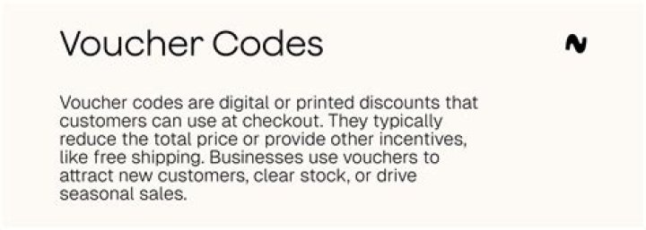 What are voucher codes?