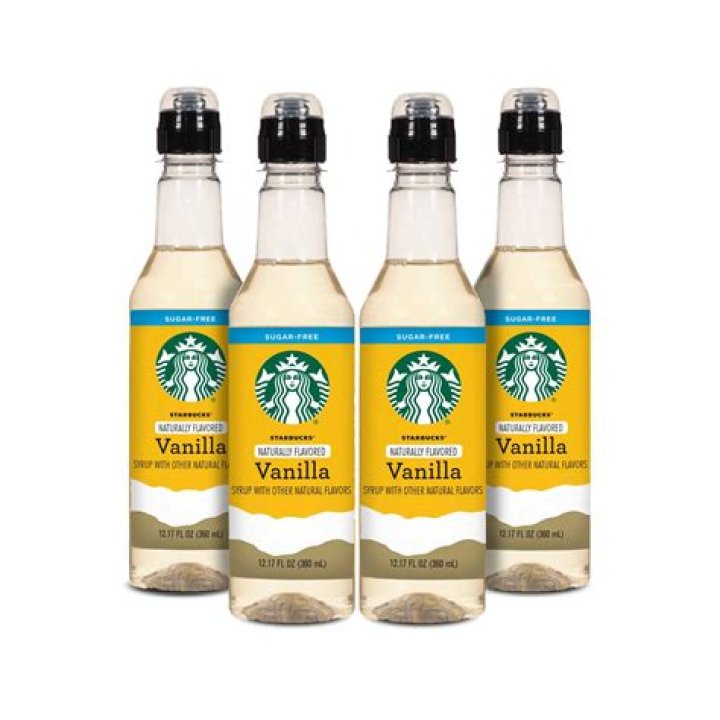 What brand of sugar free vanilla syrup does Starbucks use?