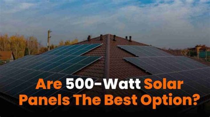What can a 500 watt solar panel run?