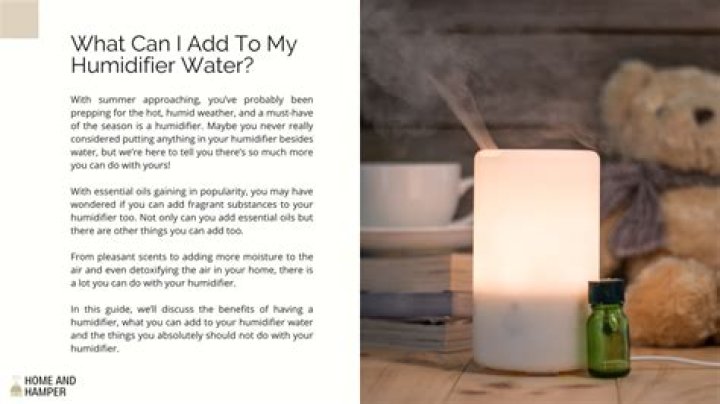 What can I add to my humidifier water?