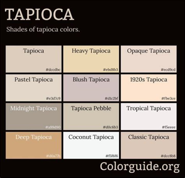 What color is natural tapioca?