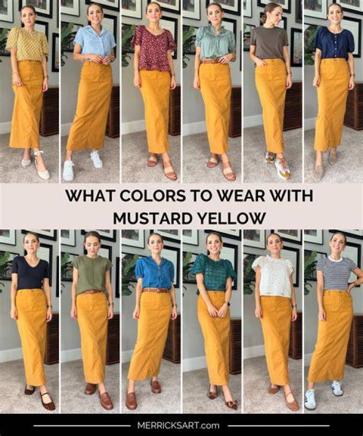 What colors go well with mustard?