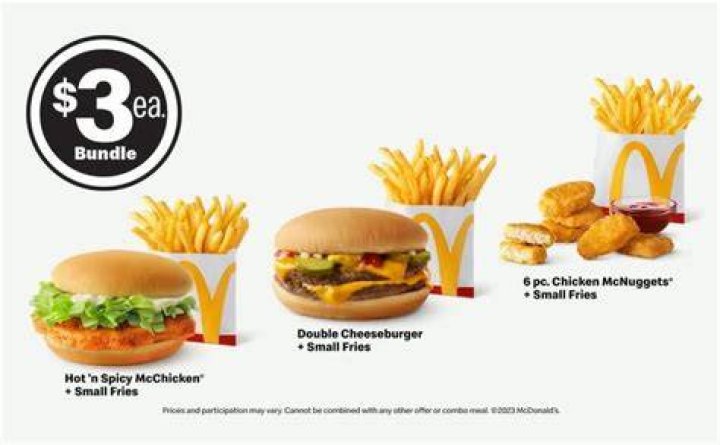 What comes with the $3 bundle at mcdonalds?