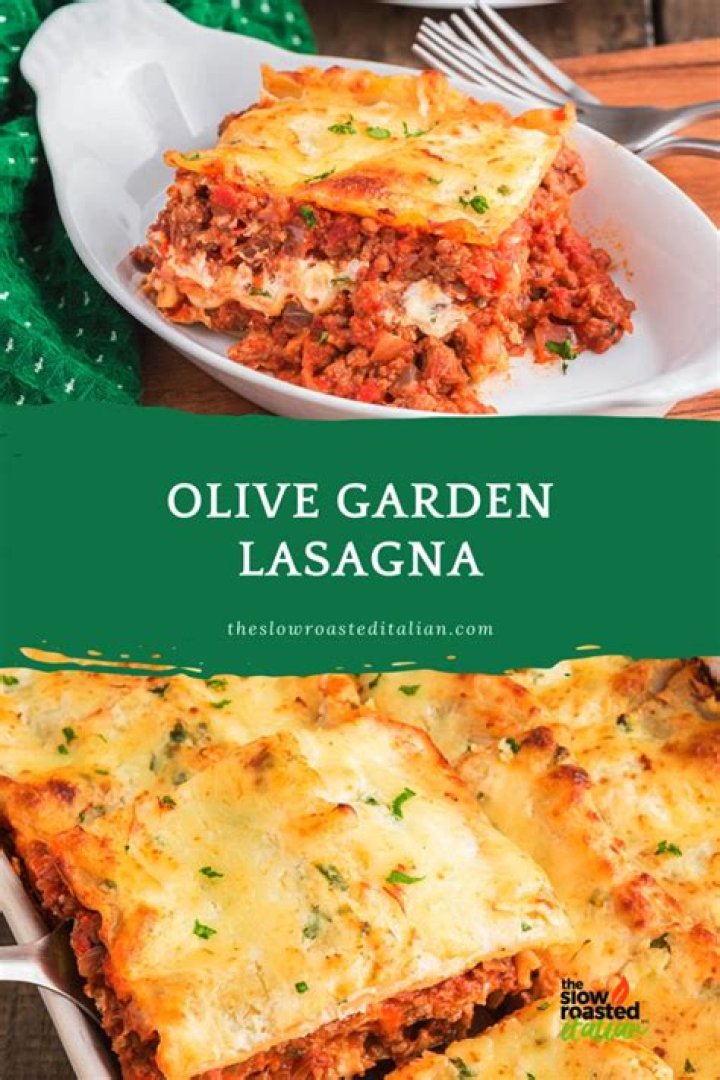 What comes with the lasagna at Olive Garden?