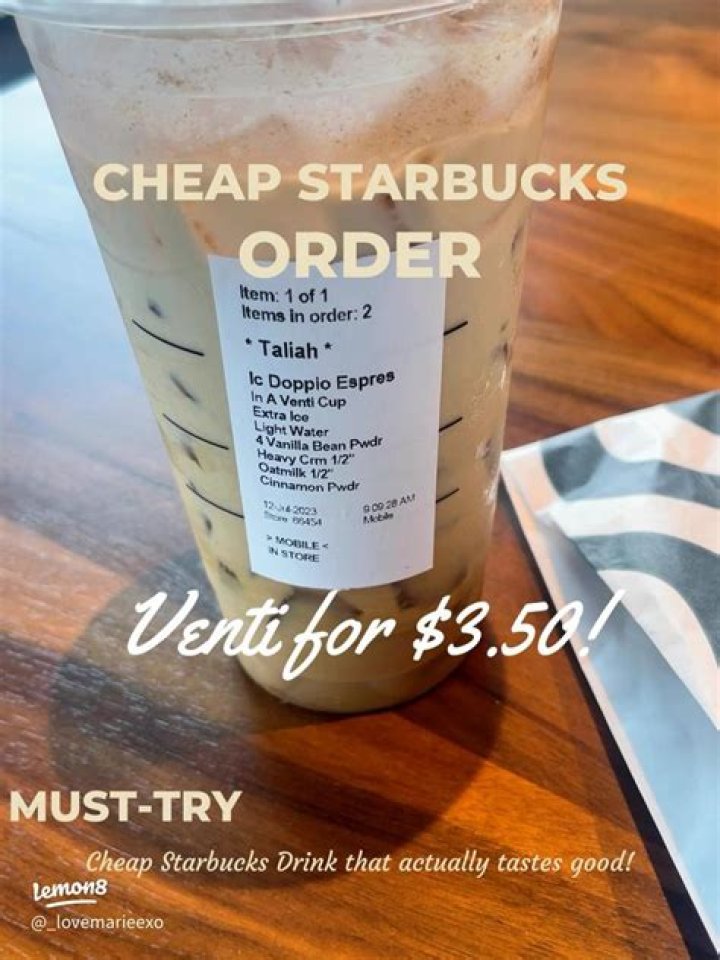 What costs 5 dollars at Starbucks?