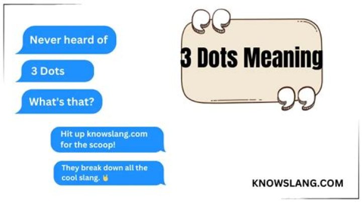 What do 3 dots mean in a text?